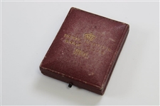 1900 Royal Norwich First Class Medal In Original Cardinal Red Case with Gold Gilt - 3/4 Diameter