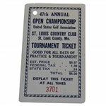 1947 US Open At St. Louis CC Series Ticket - Lew Worsham Playoff Win over Snead