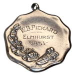 1931 Manitoba Golf Association Sterling Medal At Elmhurst GC Awarded to W.B. Pickard