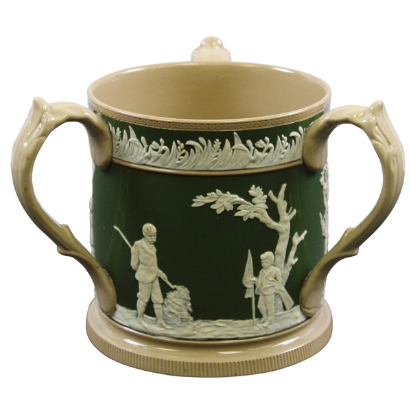 Copeland Spode Three Handled Ceramic Mug With Time-Period Golf Scene