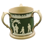 Copeland Spode Three Handled Ceramic Mug With Time-Period Golf Scene