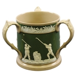 Copeland Spode Three Handled Ceramic Mug With Time-Period Golf Scene