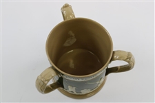 Copeland Spode Three Handled Ceramic Mug With Time-Period Golf Scene
