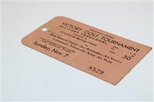 Jimmy Thomson Verso Signed Victory Golf Tournament Ticket #8529 JSA ALOA
