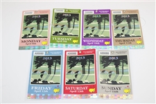 2013 Masters Tournament Monday- Sunday Ticket Set - Adam Scott Winner
