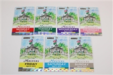 2018 Masters Tournament Monday- Sunday Ticket Set - Patrick Reed Winner