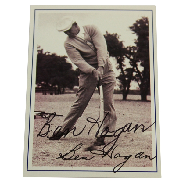Ben Hogan Signed Ben Hogan Career Highlights Golf Card JSA ALOA