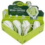 Classic Ajay Custom King Head Wieighted & Warm-Up Head Covers Unused in Box Display
