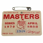 1970 Masters Touranment SERIES Badge #12676 - Billy Casper Winner