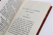 1926 'The Way of a Caddie with a Man' by Bob Davis with Leather Cover & Owners Initials