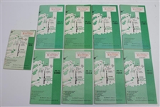 Nine (9) Masters Tournament Spectator Guides - 1970, 1977, 1979-1982, 1984, 1986, & 1989