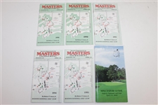 Six (6) Masters Tournament Spectator Guides - 1991-1995 & 2000