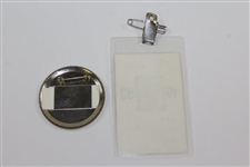 1993 Masters Tournament Caddy Badge #67: Andy Prodger & 1996 Masters Official Badge #61: Doris Rowland