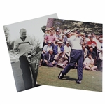 Two Vintage 8x10 Jack Nicklaus at The Masters Photos - B&W and Color