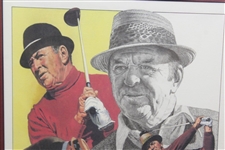 Sam Snead Signed Ltd Ed Jim McQueen Career Collage #11/1000 - Personalized - Framed JSA ALOA