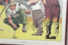 Sam Snead Signed Ltd Ed Jim McQueen Career Collage #11/1000 - Personalized - Framed JSA ALOA