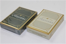 Deluxe Augusta National Golf Club Masters Playing Card Sets In Cherry Wood Box - Used