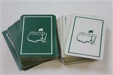 Set of Masters Tournament Green & White Playing Cards In Felt Case - Used