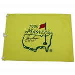 Gary Player Signed 1999 Masters Embroidered Flag with Years Won JSA ALOA