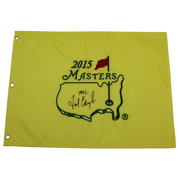 Fred Couples Signed 2015 Masters Embroidered Flag with 1992 JSA ALOA