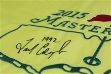 Fred Couples Signed 2015 Masters Embroidered Flag with '1992' JSA ALOA