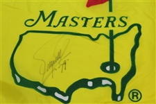 Fuzzy Zoeller Signed 1995 Masters Yellow Screen Flag JSA ALOA