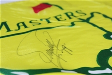 Fuzzy Zoeller Signed 1995 Masters Yellow Screen Flag JSA ALOA