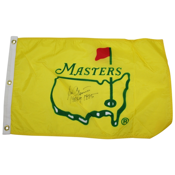 Ben Crenshaw Signed 1995 Masters Yellow Screen Flag with Years Won JSA ALOA