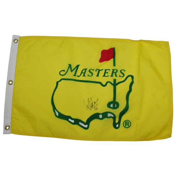 Craig Stadler Signed 1995 Masters Yellow Screen Flag with 82 JSA ALOA