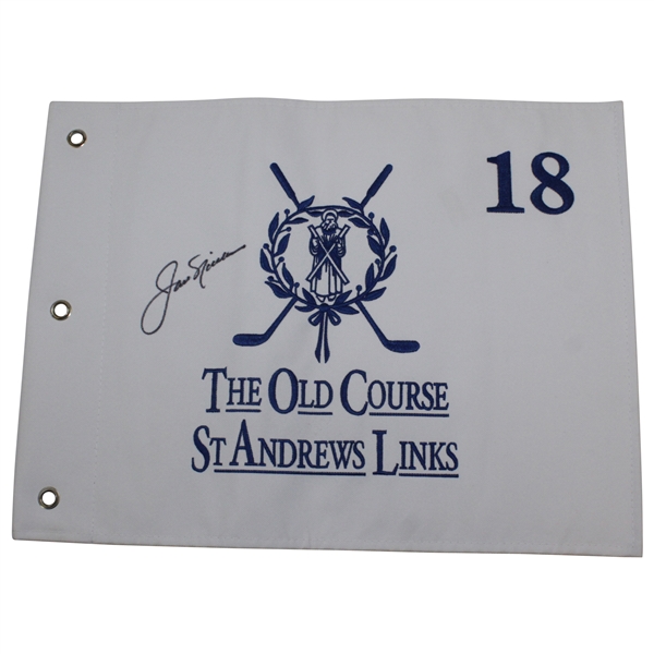 Jack Nicklaus Signed Old Course St. Andrews Links Embroidered White Flag with Letter JSA ALOA