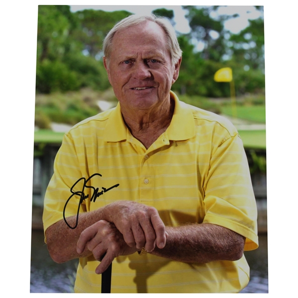 Jack Nicklaus Signed Photo Yellow Shirt Portrait with Letter - JSA ALOA