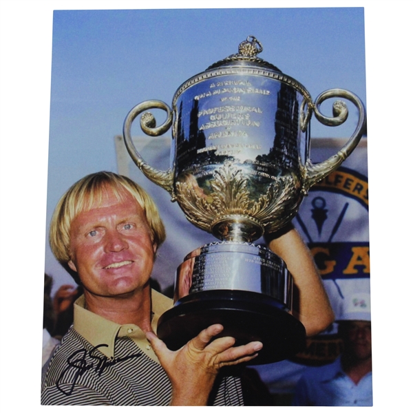 Jack Nicklaus Signed Photo at 1980 PGA at Oak Hill CC with Letter - JSA ALOA