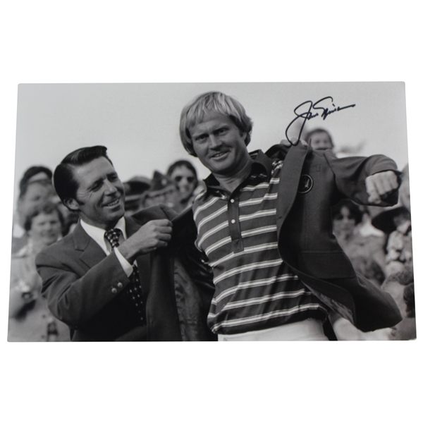 Jack Nicklaus Signed Black & White Photo 1975 Masters Winner with Letter - JSA ALOA