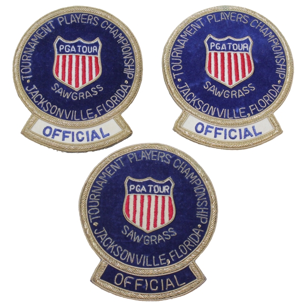 Three of Jack Sargents Tournament Players Championship Official Crests