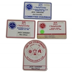Four of Jack Sargents Offical Badges for PGA Championship - 1981, 1982, 1983, & 1984