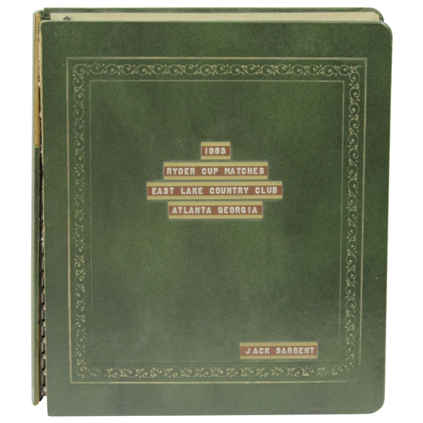 Binder of Original 1963 Ryder Cup at East Lake CC Photos -Sargent Family Collection