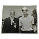 Johnny Pott Signed 8x10 Bill Mark 1963 Ryder Cup Photo to Jack Sargent JSA ALOA