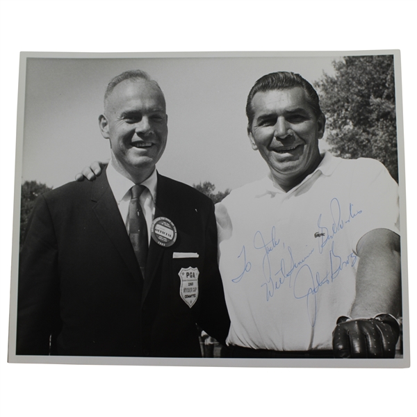 Julius Boros Signed 8x10 Bill Mark 1963 Ryder Cup Photo to Jack Sargent JSA ALOA