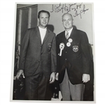Tony Lema Signed 8x10 Bill Mark 1965 Ryder Cup Photo to Jack Sargent JSA ALOA