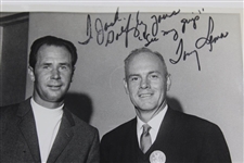 Tony Lema Signed 8x10 Bill Mark 1965 Ryder Cup Photo to Jack Sargent JSA ALOA