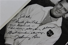 Johnny Pott Signed 8x10 Bill Mark 1965 Ryder Cup Photo to Jack Sargent JSA ALOA
