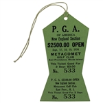 1934 PGA of American New England Section $2500 Open at Metacomet GC FULL Ticket #533