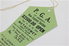 1934 PGA of American New England Section $2500 Open at Metacomet GC FULL Ticket #533
