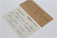 Lew Worsham & Laswon Little Signed Cards JSA ALOA