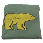 Jack Nicklaus Signed Golden Bear Olive Colored Size Small T-Shirt JSA ALOA