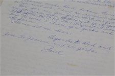 Paul Runyan Signed Handwritten Letter on Green Gables CC Letterhead with Envelope JSA ALOA