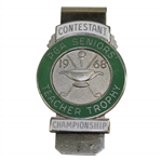 Rod Mundays 1968 PGA Seniors Teacher Trophy Championship Contestant Badge/Clip
