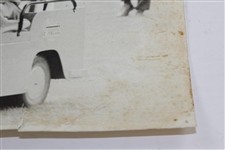President Eisenhower 3-Wheel Golf Cart with Masters Hat Original Photo - Rod Munday Collection