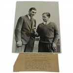 1931 Bobby Jones & Max Schmeling Two Monarchs Meet 8x10 Photo 