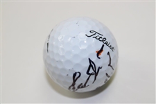 Lee Elder Twice Signed Masters Logo Golf Ball  JSA ALOA